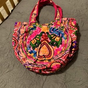 Boho shoulder tote bag.